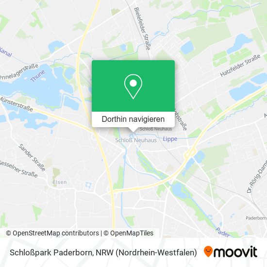 Schloßpark Paderborn Karte