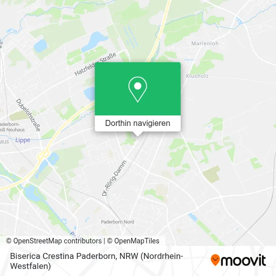 Biserica Crestina Paderborn Karte