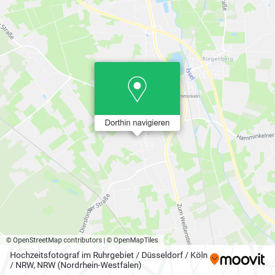 Hochzeitsfotograf im Ruhrgebiet / Düsseldorf / Köln / NRW Karte