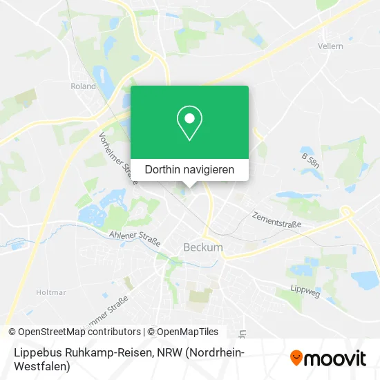 Lippebus Ruhkamp-Reisen Karte