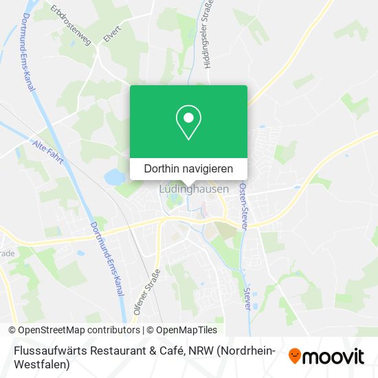Flussaufwärts Restaurant & Café Karte