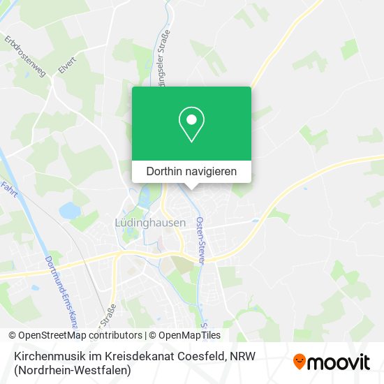 Kirchenmusik im Kreisdekanat Coesfeld Karte