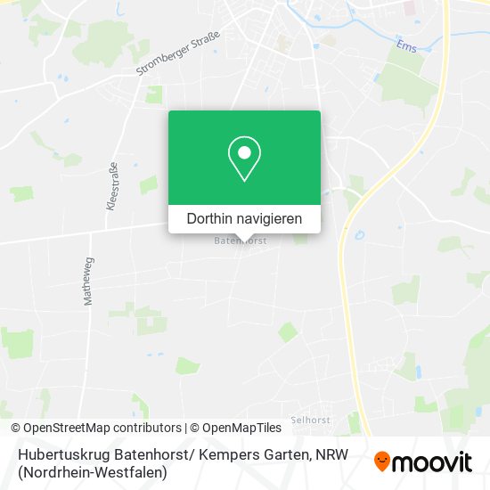 Hubertuskrug Batenhorst/ Kempers Garten Karte
