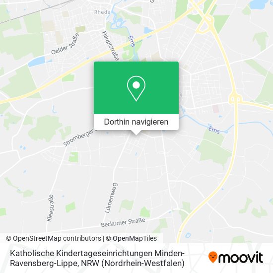Katholische Kindertageseinrichtungen Minden-Ravensberg-Lippe Karte