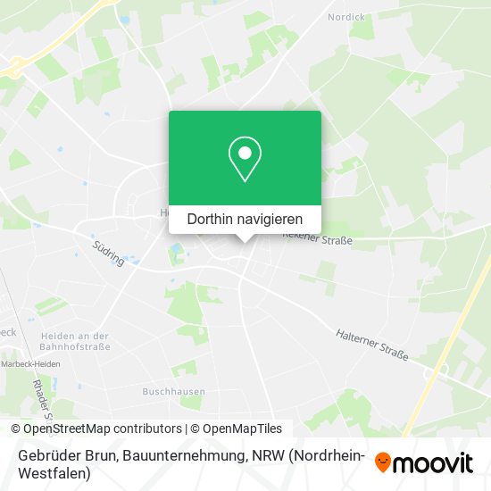 Gebrüder Brun, Bauunternehmung Karte