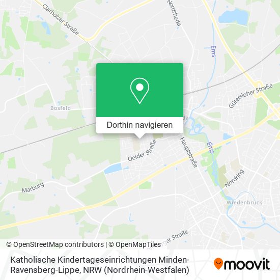 Katholische Kindertageseinrichtungen Minden-Ravensberg-Lippe Karte