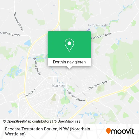 Ecocare Teststation Borken Karte