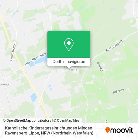 Katholische Kindertageseinrichtungen Minden-Ravensberg-Lippe Karte