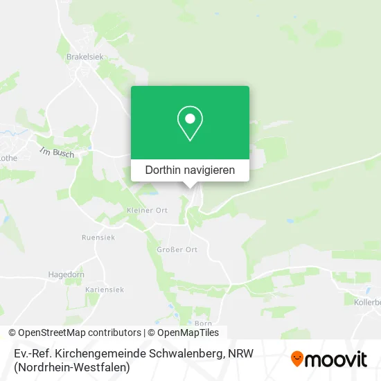 Ev.-Ref. Kirchengemeinde Schwalenberg Karte