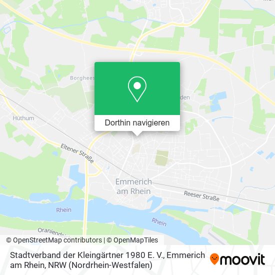 Stadtverband der Kleingärtner 1980 E. V., Emmerich am Rhein Karte