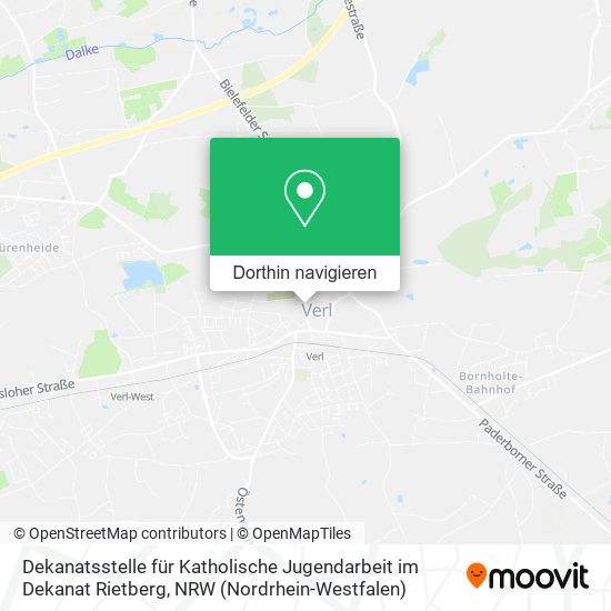 Dekanatsstelle für Katholische Jugendarbeit im Dekanat Rietberg Karte