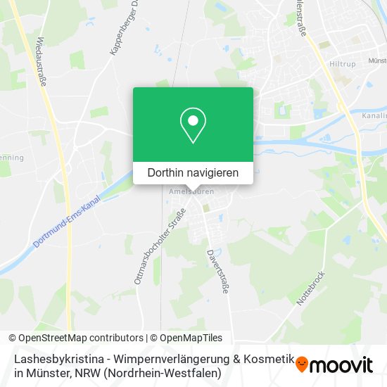 Lashesbykristina - Wimpernverlängerung & Kosmetik in Münster Karte