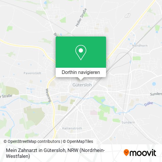 Mein Zahnarzt in Gütersloh Karte