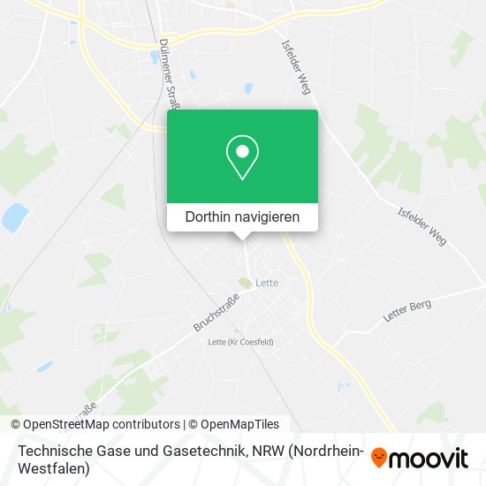 Technische Gase und Gasetechnik Karte