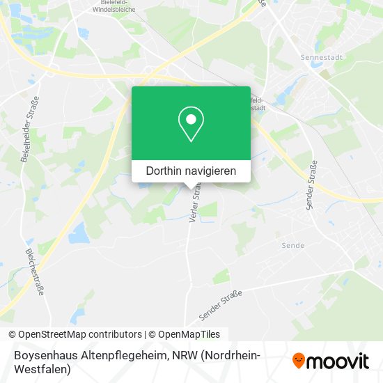 Boysenhaus Altenpflegeheim Karte