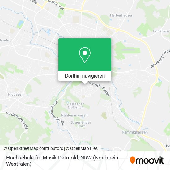 Hochschule für Musik Detmold Karte