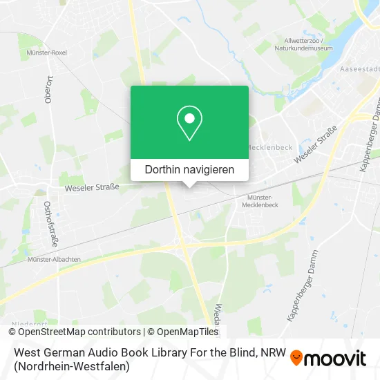 West German Audio Book Library For the Blind Karte