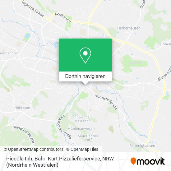 Piccola Inh. Bahri Kurt Pizzalieferservice Karte