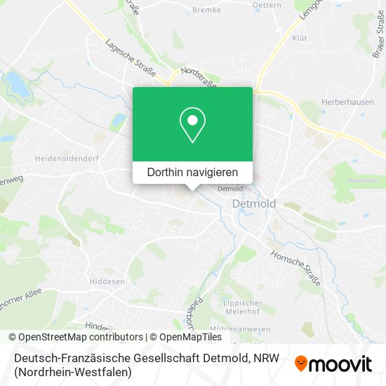 Deutsch-Franzãsische Gesellschaft Detmold Karte