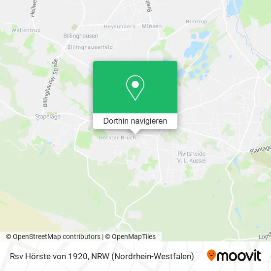 Rsv Hörste von 1920 Karte