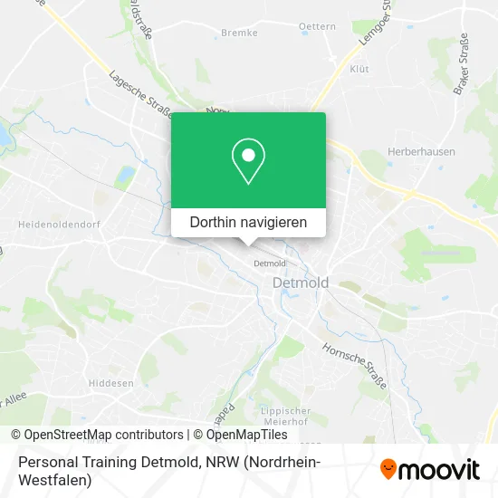 Personal Training Detmold Karte