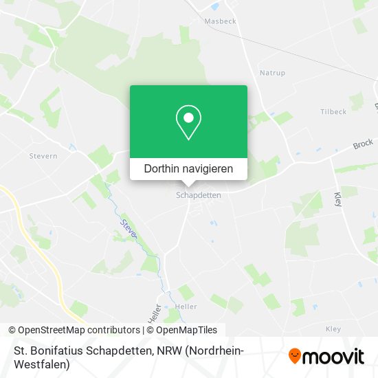 St. Bonifatius Schapdetten Karte