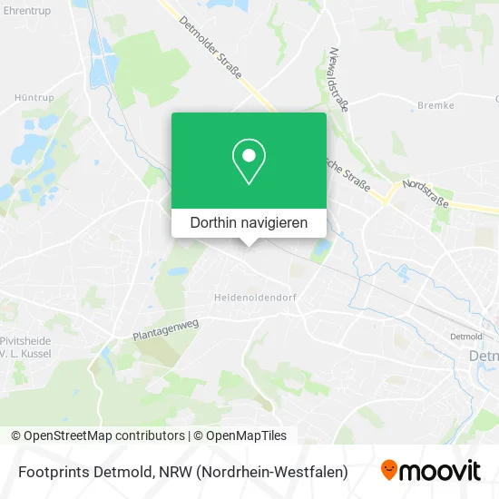 Footprints Detmold Karte