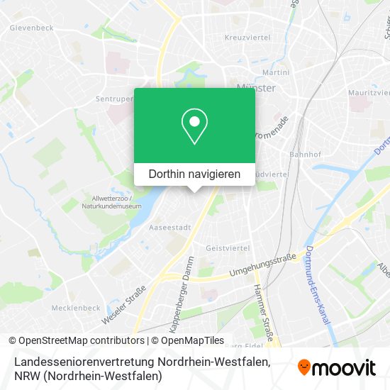 Landesseniorenvertretung Nordrhein-Westfalen Karte