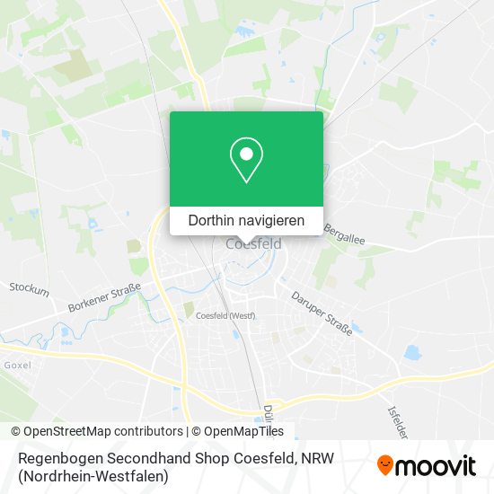 Regenbogen Secondhand Shop Coesfeld Karte