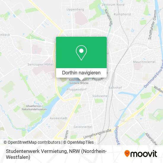 Studentenwerk Vermietung Karte