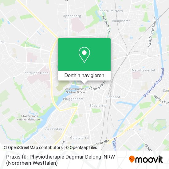 Praxis für Physiotherapie Dagmar Delong Karte