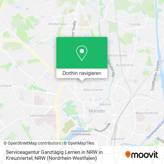 Serviceagentur Ganztägig Lernen in NRW in Kreuzviertel Karte