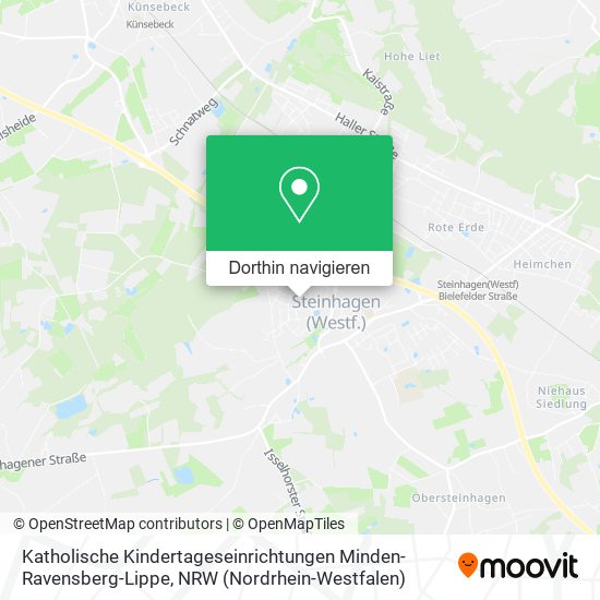 Katholische Kindertageseinrichtungen Minden-Ravensberg-Lippe Karte