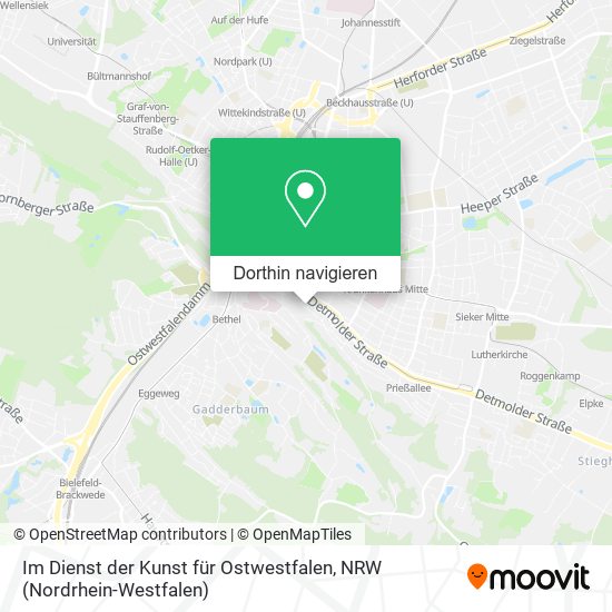 Im Dienst der Kunst für Ostwestfalen Karte