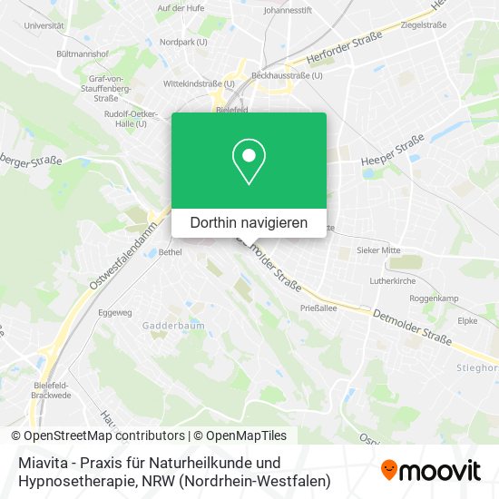 Miavita - Praxis für Naturheilkunde und Hypnosetherapie Karte