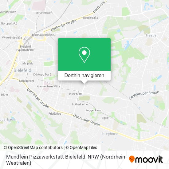 Mundfein Pizzawerkstatt Bielefeld Karte