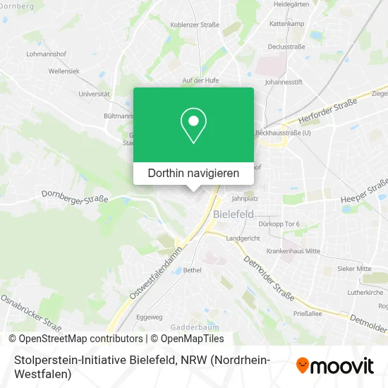 Stolperstein-Initiative Bielefeld Karte