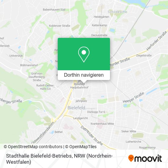 Stadthalle Bielefeld-Betriebs Karte