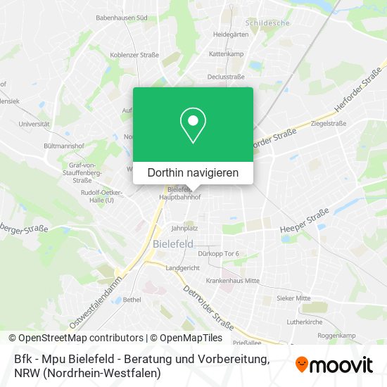 Bfk - Mpu Bielefeld - Beratung und Vorbereitung Karte