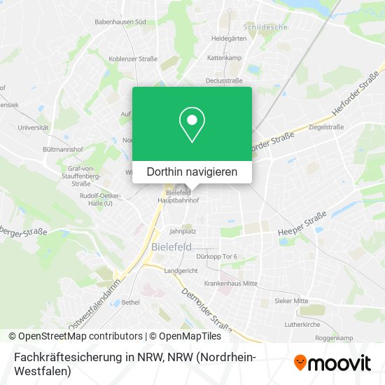 Fachkräftesicherung in NRW Karte