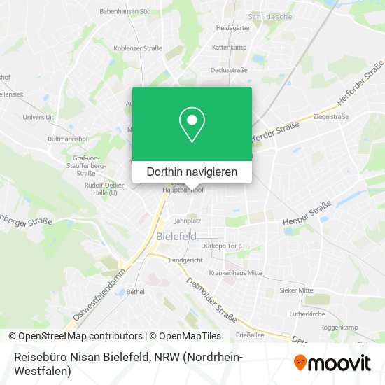 Reisebüro Nisan Bielefeld Karte