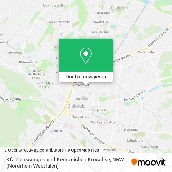 Kfz Zulassungen und Kennzeichen Kroschke Karte