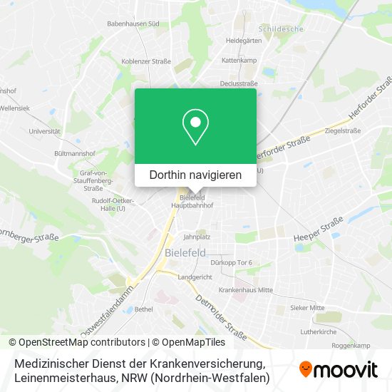 Medizinischer Dienst der Krankenversicherung, Leinenmeisterhaus Karte