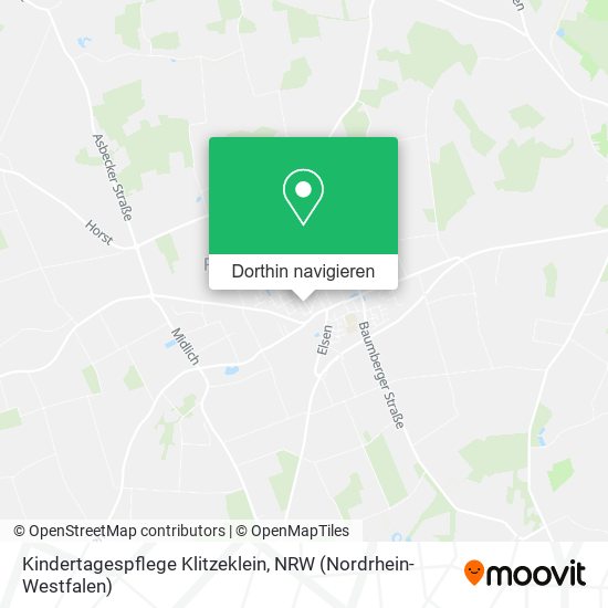 Kindertagespflege Klitzeklein Karte