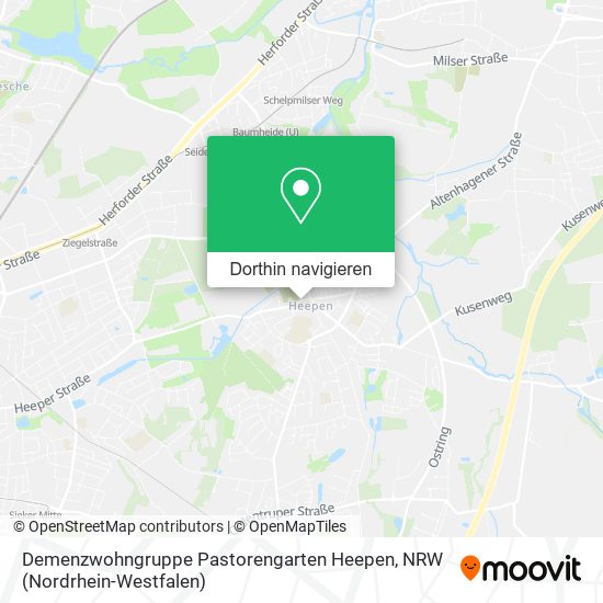 Demenzwohngruppe Pastorengarten Heepen Karte