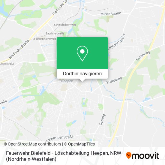 Feuerwehr Bielefeld - Löschabteilung Heepen Karte