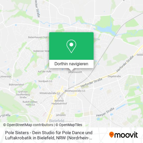 Pole Sisters - Dein Studio für Pole Dance und Luftakrobatik in Bielefeld Karte