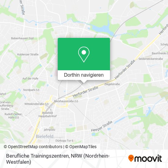 Berufliche Trainingszentren Karte
