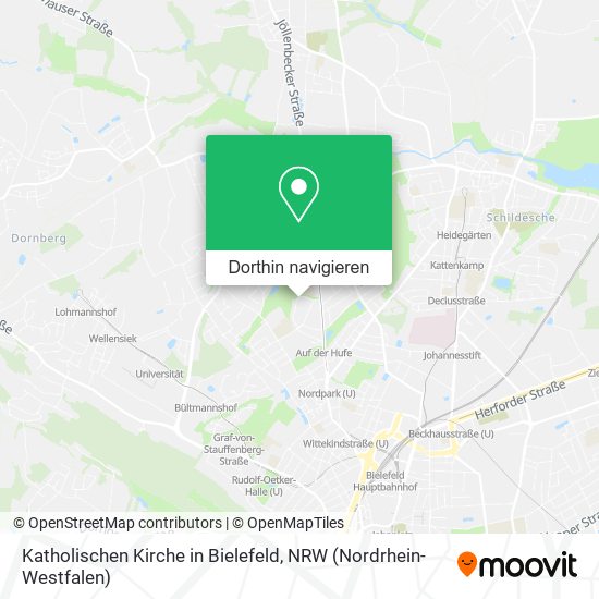 Katholischen Kirche in Bielefeld Karte