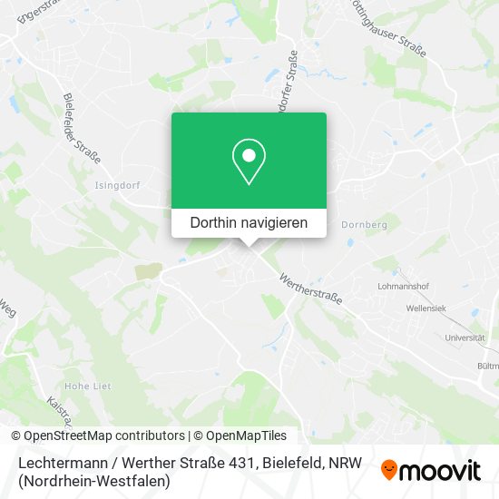 Lechtermann / Werther Straße 431, Bielefeld Karte